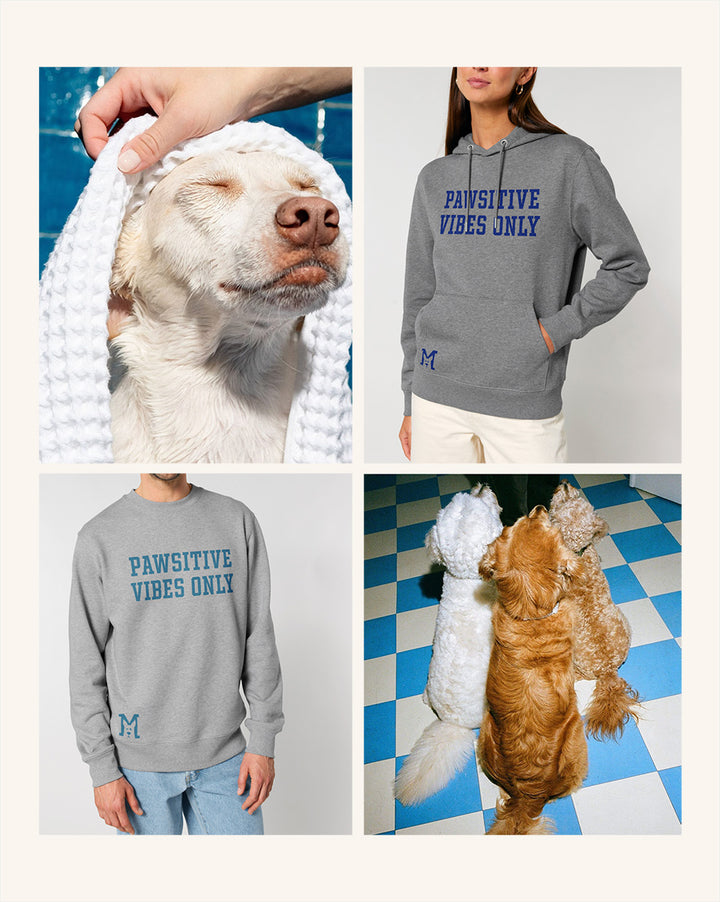 PAWSITIVE VIBES ONLY  boyfriend smart-shirt