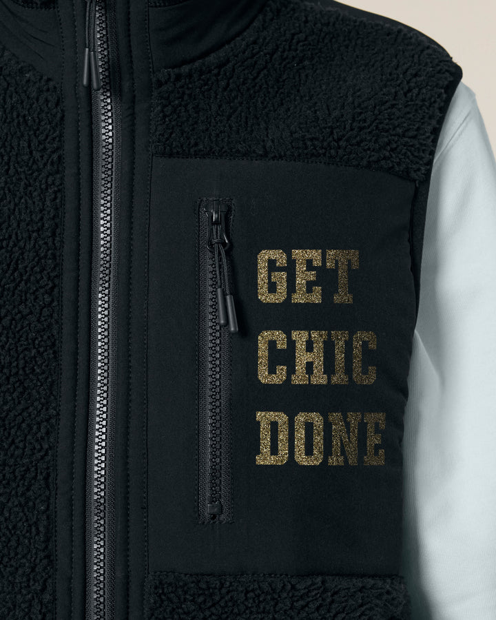 CHICOLOGIST | GET CHIC DONE fleece sherpa vest