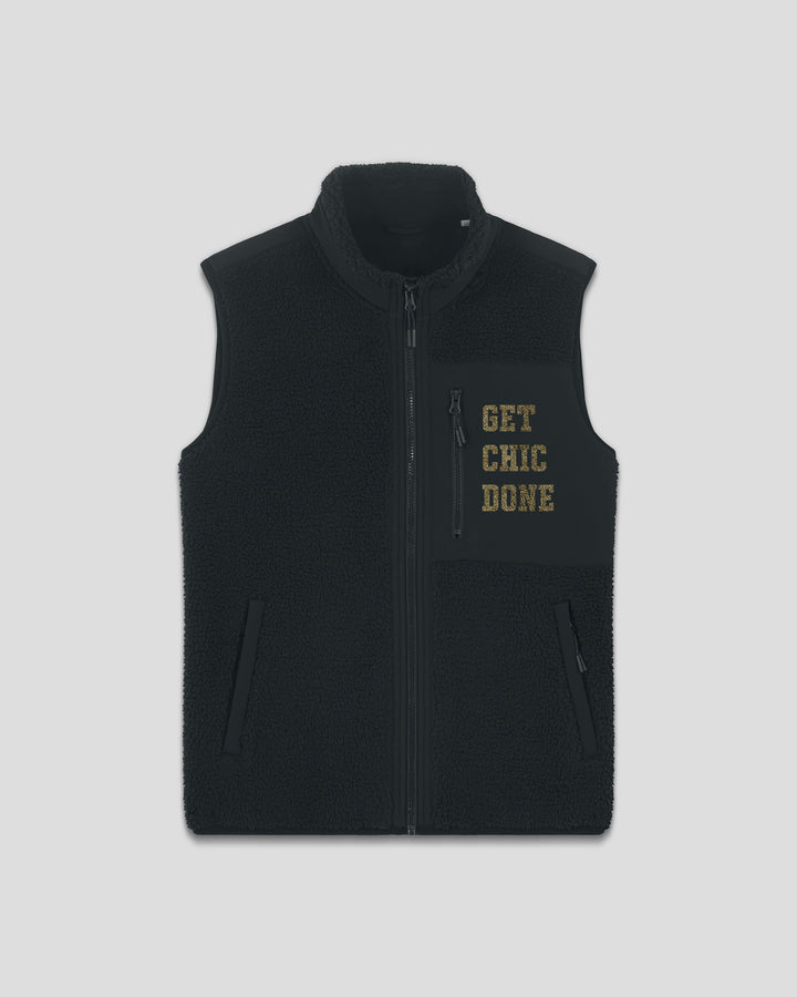 CHICOLOGIST | GET CHIC DONE fleece sherpa vest