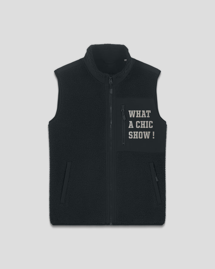 CHIC HAPPENS | WHAT A CHIC SHOW fleece sherpa vest
