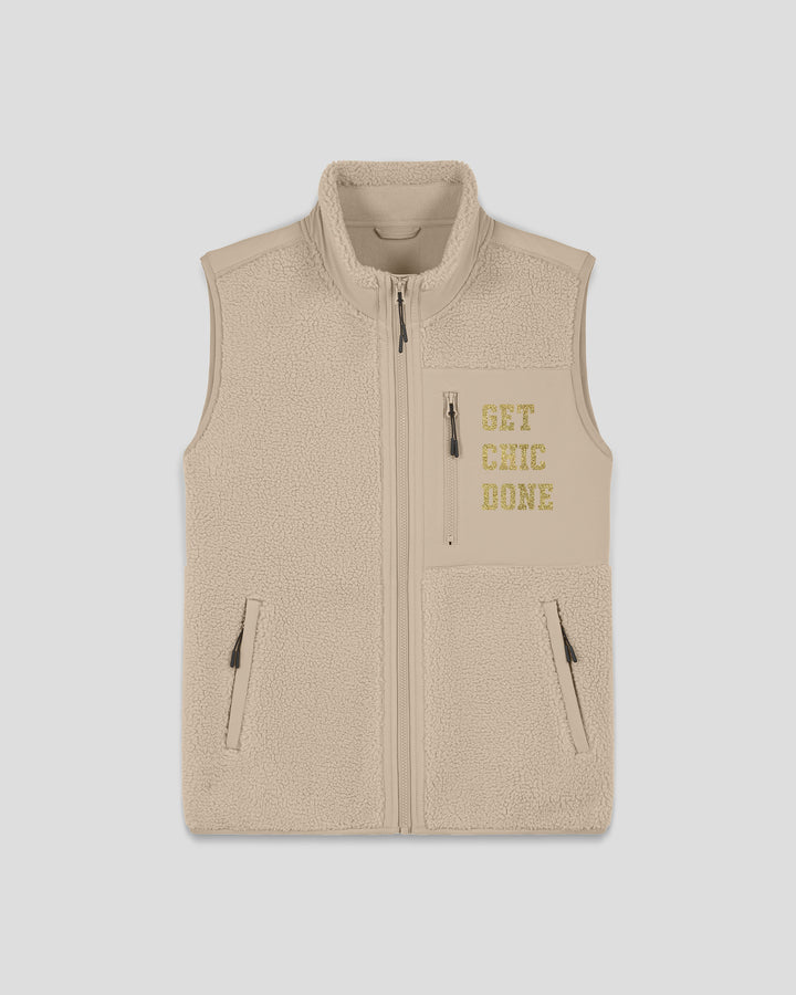 CHICOLOGIST | GET CHIC DONE fleece sherpa vest
