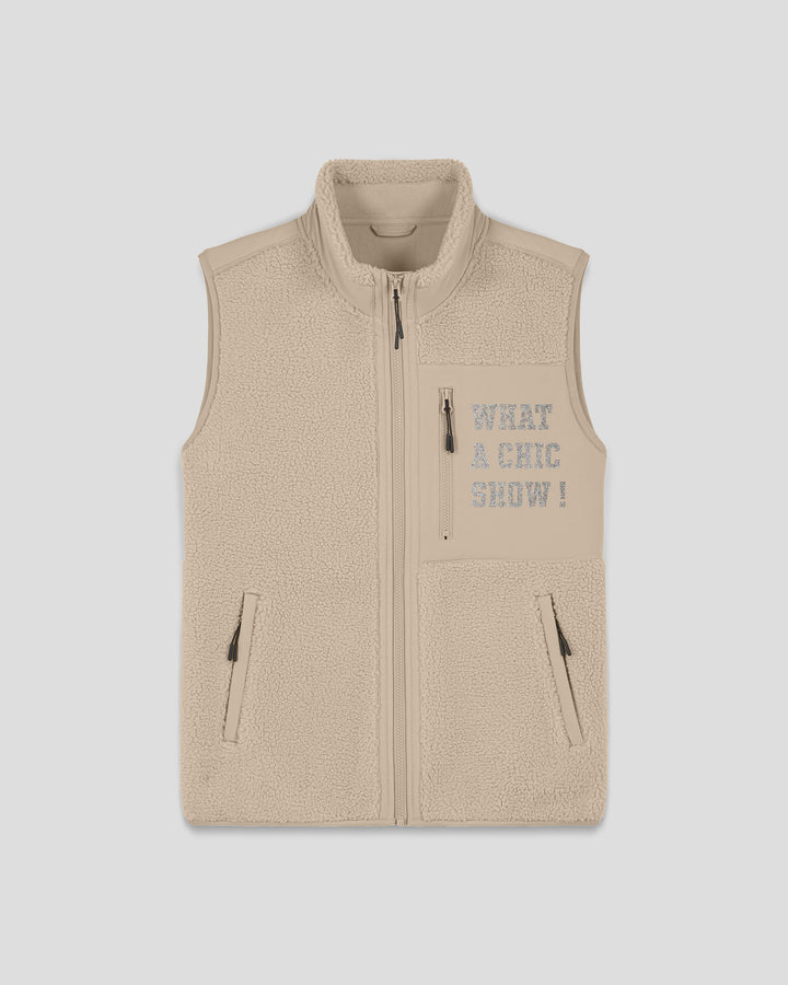 CHIC HAPPENS | WHAT A CHIC SHOW fleece sherpa vest