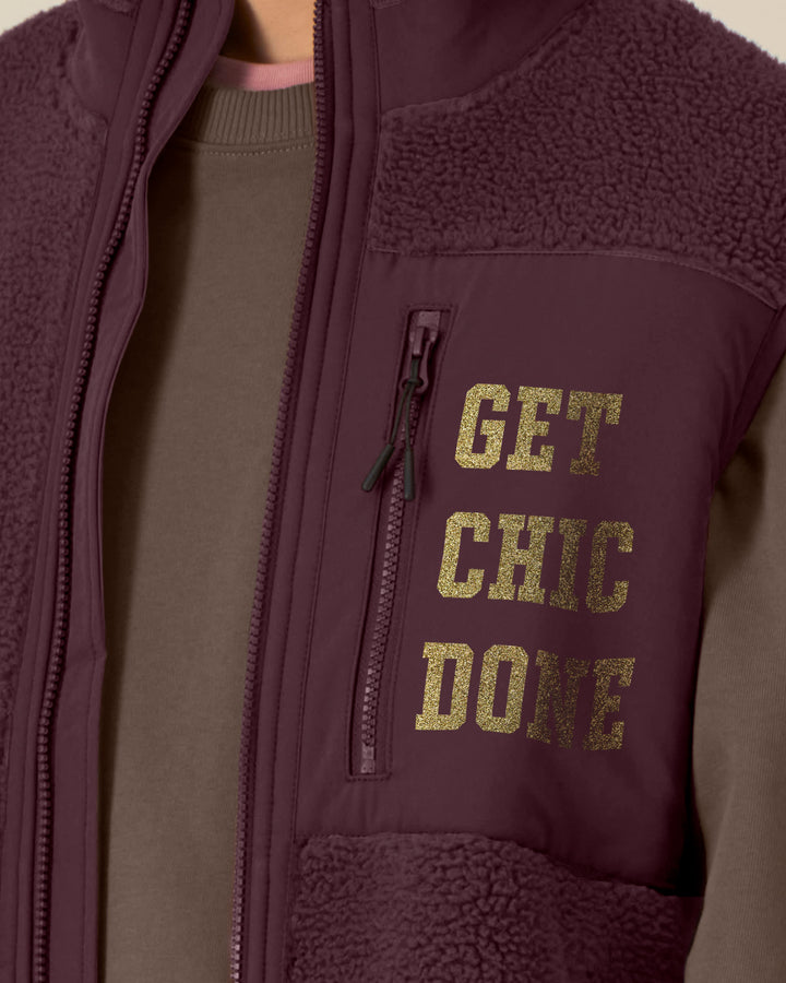 CHICOLOGIST | GET CHIC DONE fleece sherpa vest