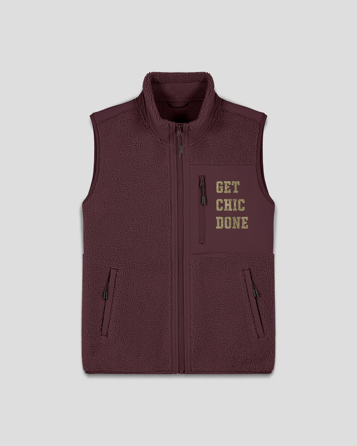 CHICOLOGIST | GET CHIC DONE fleece sherpa vest