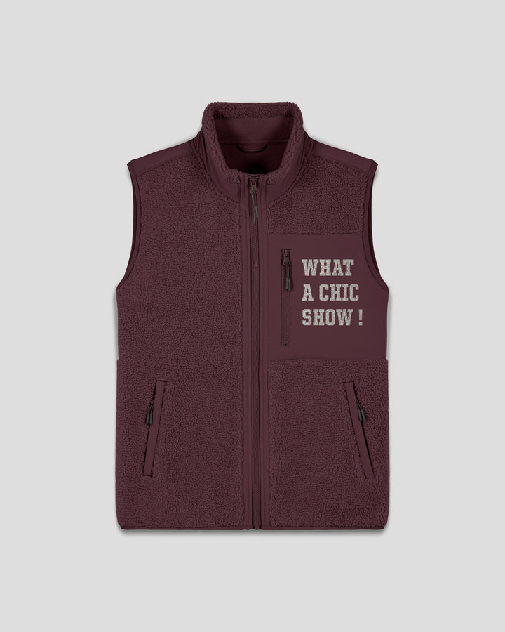 CHIC HAPPENS | WHAT A CHIC SHOW fleece sherpa vest