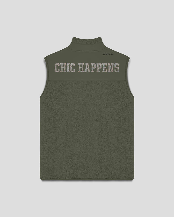 CHIC HAPPENS | WHAT A CHIC SHOW fleece sherpa vest