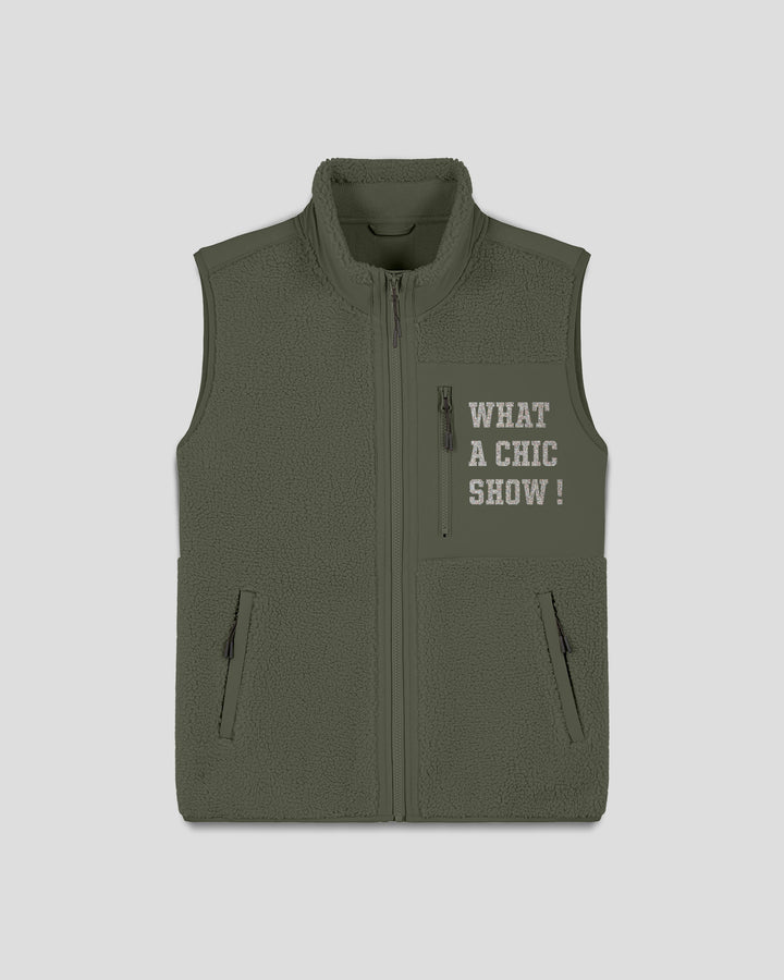 CHIC HAPPENS | WHAT A CHIC SHOW fleece sherpa vest