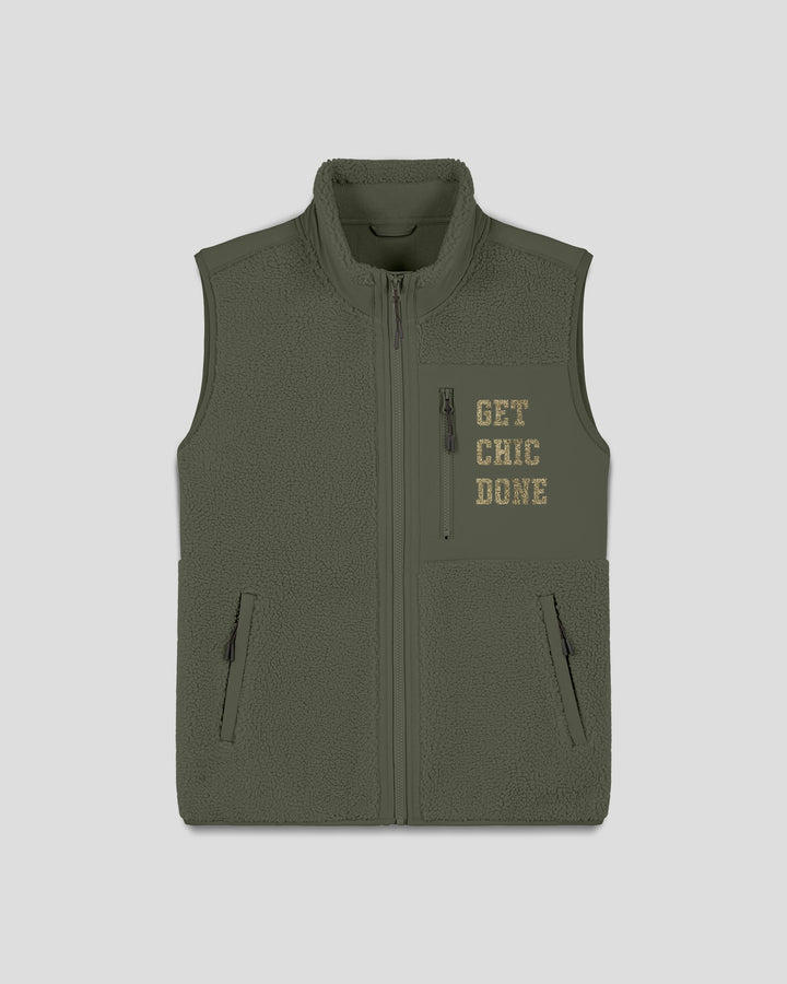 CHICOLOGIST | GET CHIC DONE fleece sherpa vest