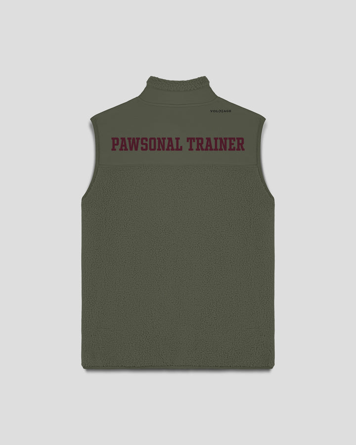 PAWSONAL TRAINER | PAWSITIVE VIBES ONLY fleece sherpa vest