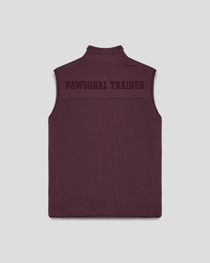 PAWSONAL TRAINER | PAWSITIVE VIBES ONLY fleece sherpa vest