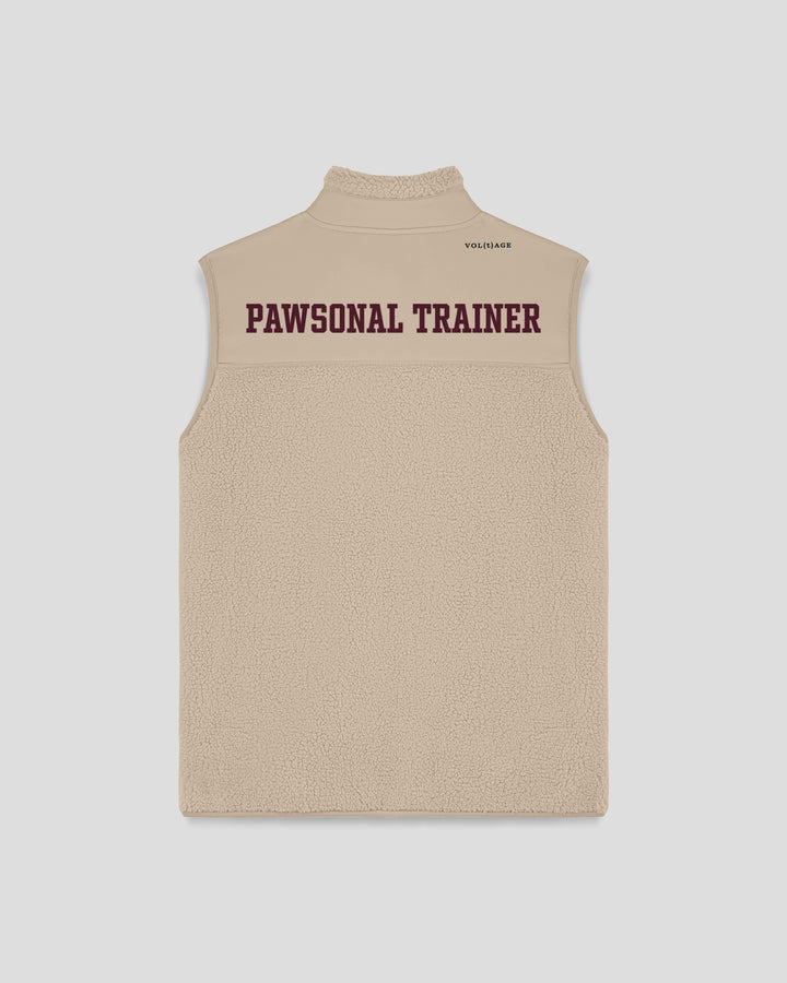 PAWSONAL TRAINER | PAWSITIVE VIBES ONLY fleece sherpa vest