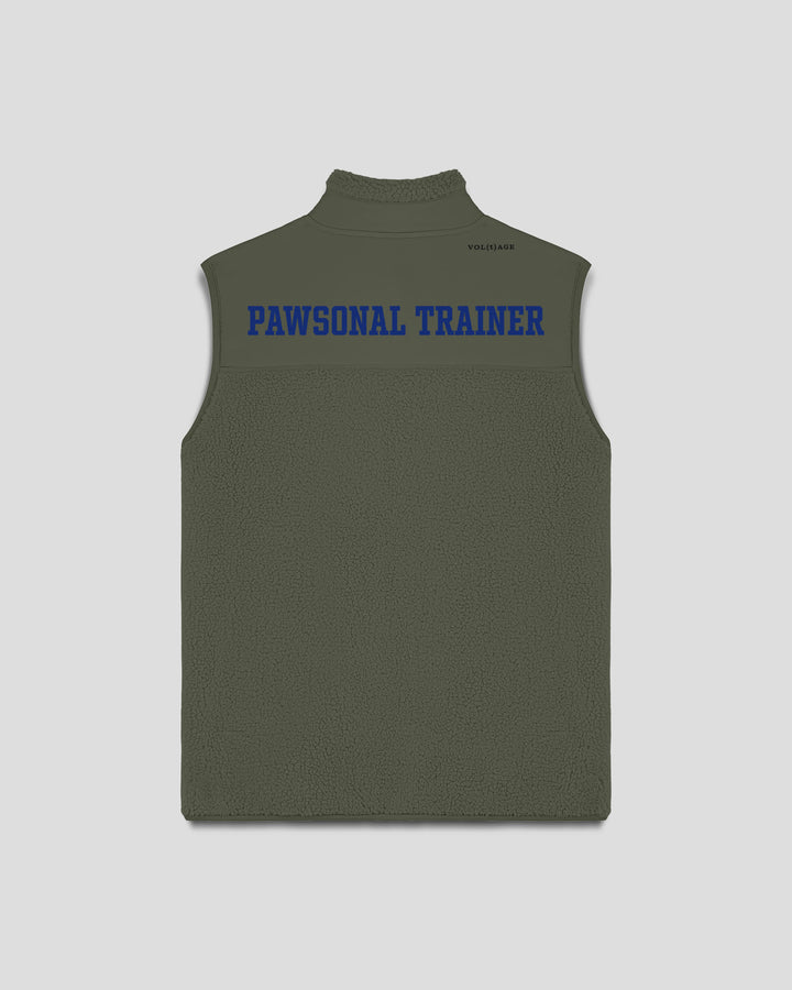 PAWSONAL TRAINER | PAWSITIVE VIBES ONLY fleece sherpa vest