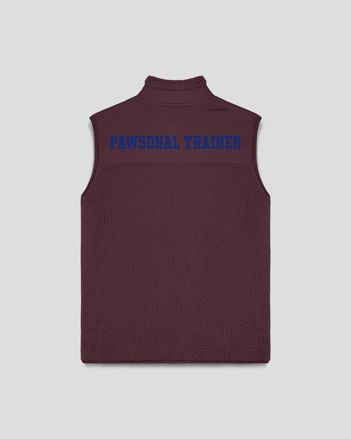 PAWSONAL TRAINER | PAWSITIVE VIBES ONLY fleece sherpa vest
