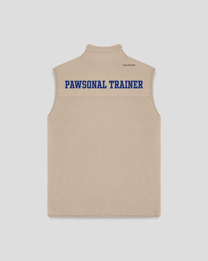 PAWSONAL TRAINER | PAWSITIVE VIBES ONLY fleece sherpa vest