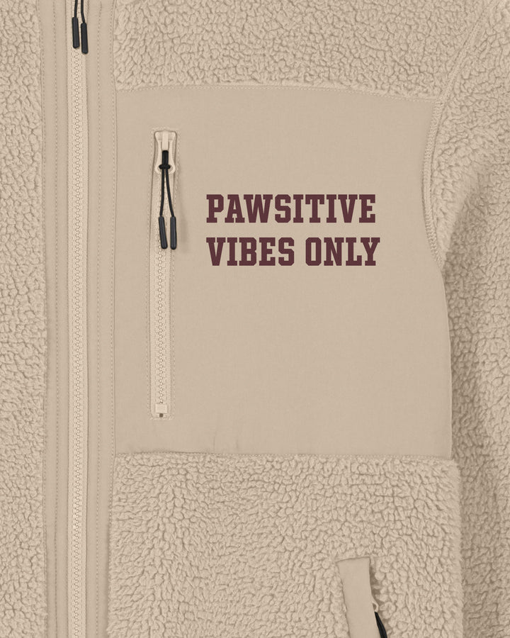 PAWSONAL TRAINER | PAWSITIVE VIBES ONLY fleece sherpa jacket