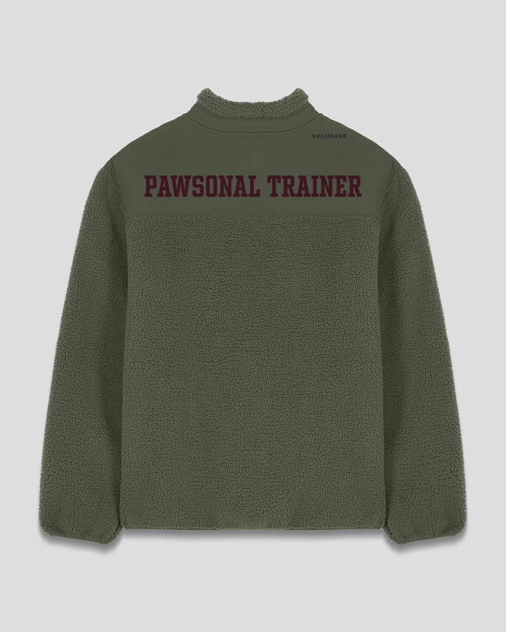 PAWSONAL TRAINER | PAWSITIVE VIBES ONLY fleece sherpa jacket