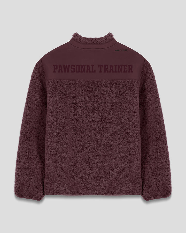 PAWSONAL TRAINER | PAWSITIVE VIBES ONLY fleece sherpa jacket