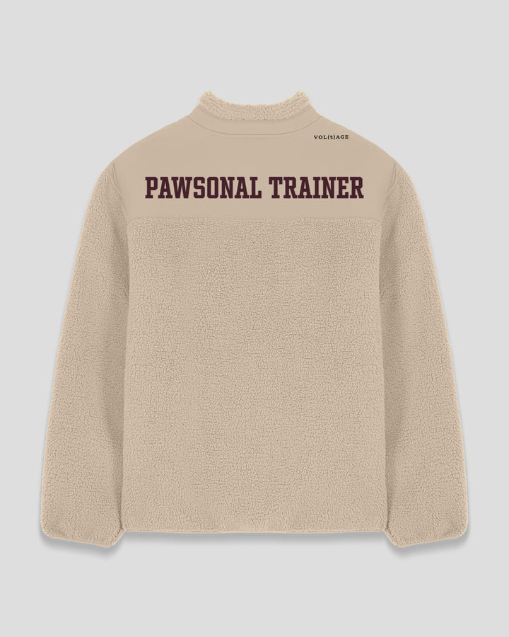 PAWSONAL TRAINER | PAWSITIVE VIBES ONLY fleece sherpa jacket