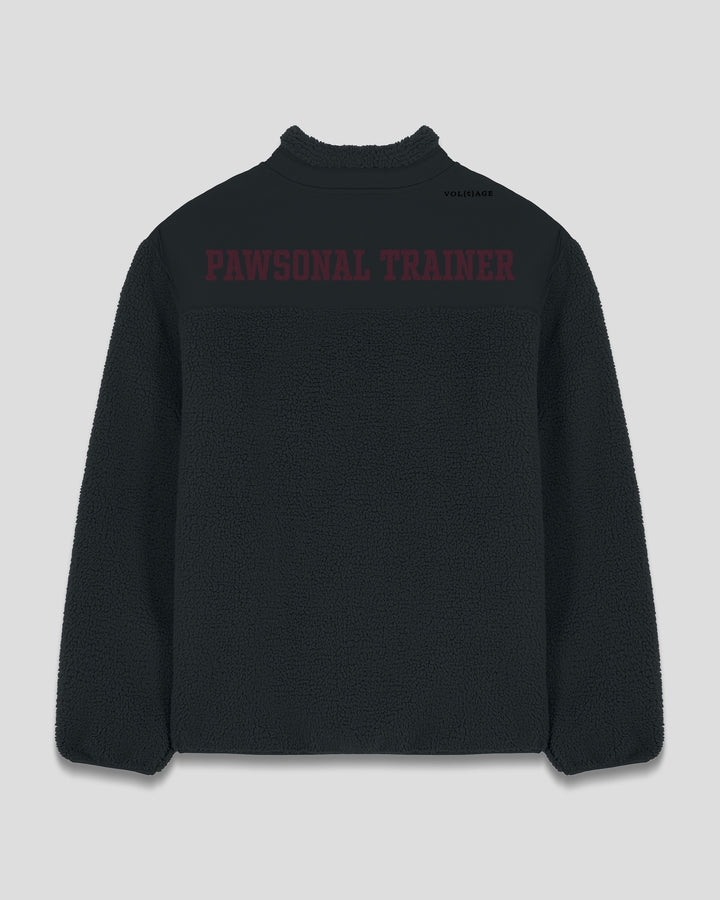 PAWSONAL TRAINER | PAWSITIVE VIBES ONLY fleece sherpa jacket