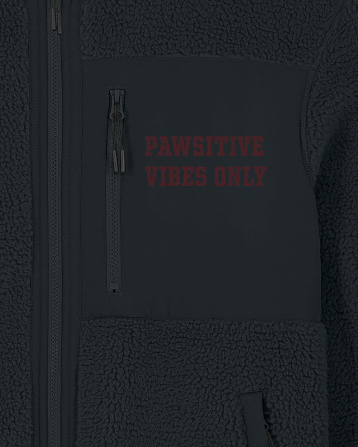 PAWSONAL TRAINER | PAWSITIVE VIBES ONLY fleece sherpa jacket