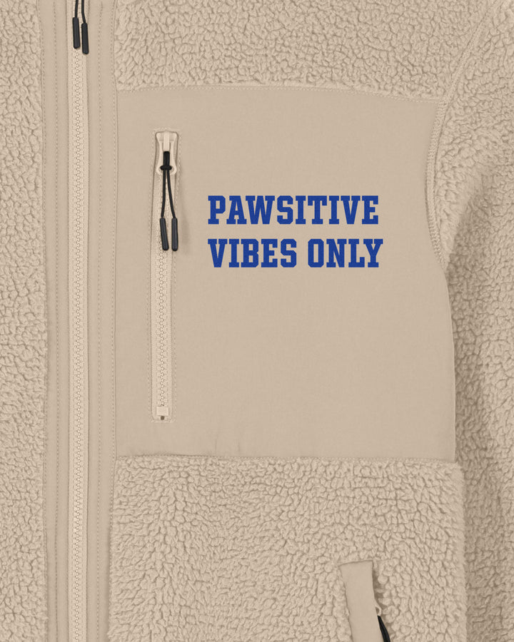 PAWSONAL TRAINER | PAWSITIVE VIBES ONLY fleece sherpa jacket