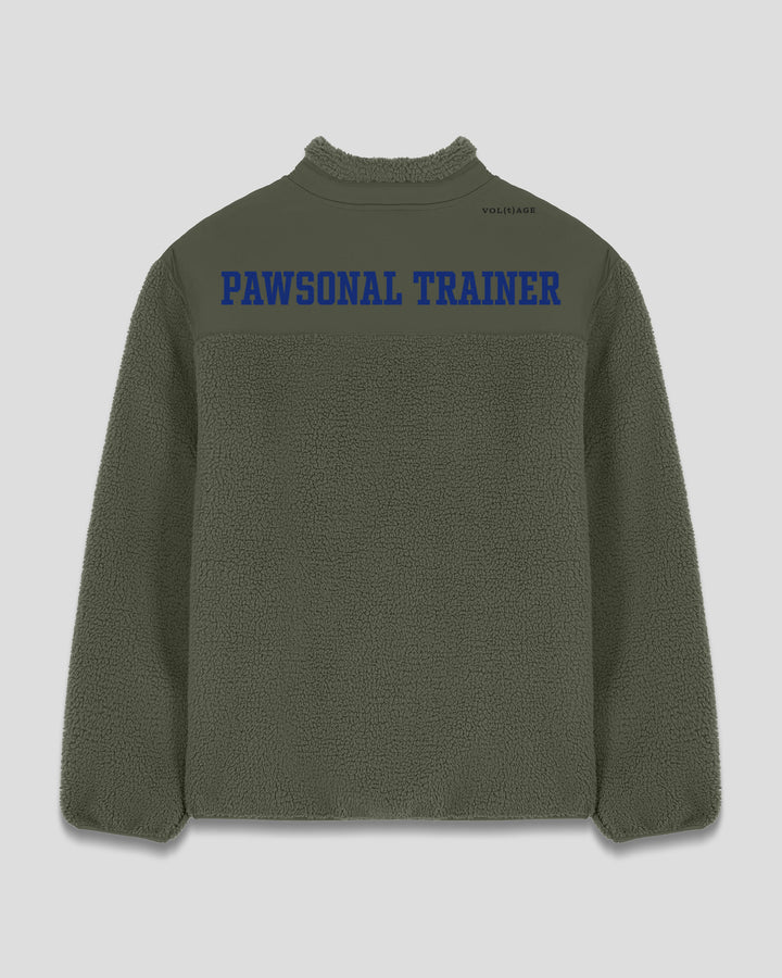 PAWSONAL TRAINER | PAWSITIVE VIBES ONLY fleece sherpa jacket