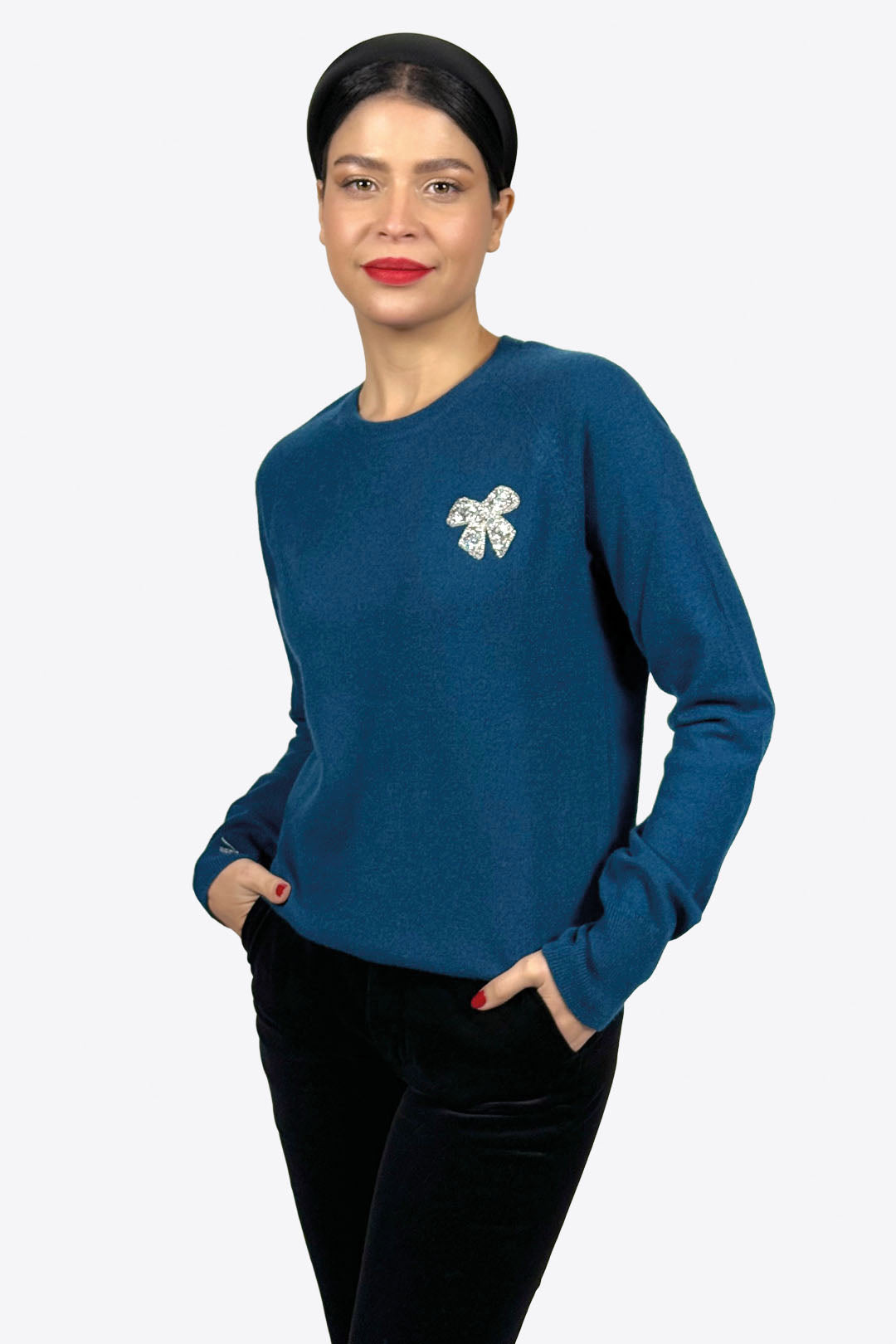 Embellished cashmere sweater discount