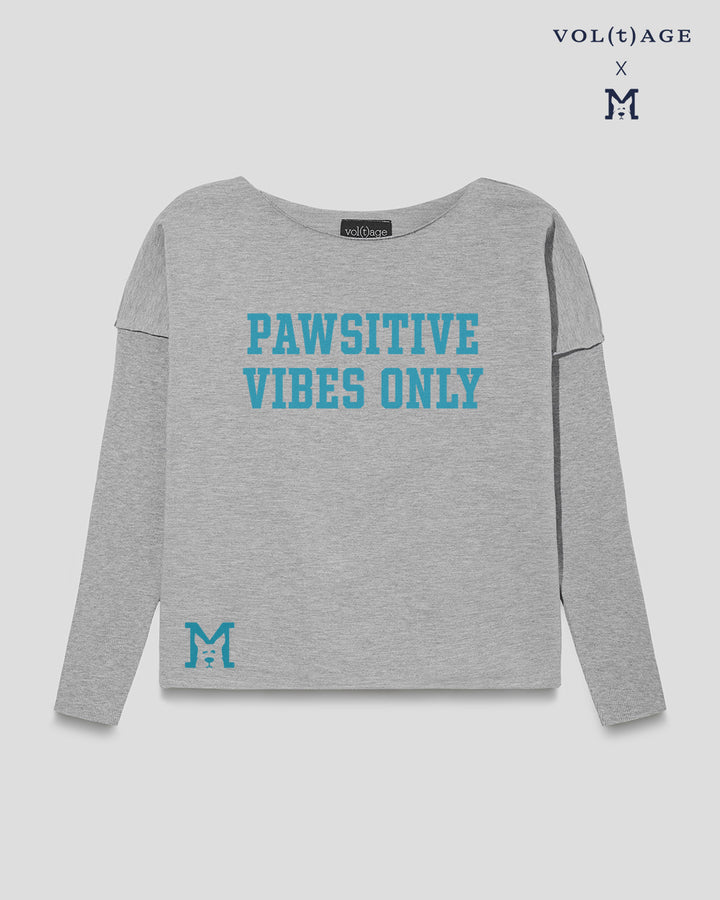 PAWSITIVE VIBES ONLY relaxed smart-shirt