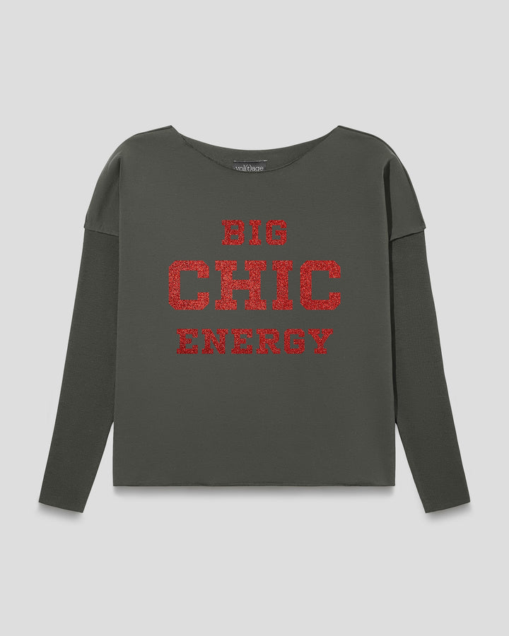 BIG CHIC ENERGY relaxed smart-shirt