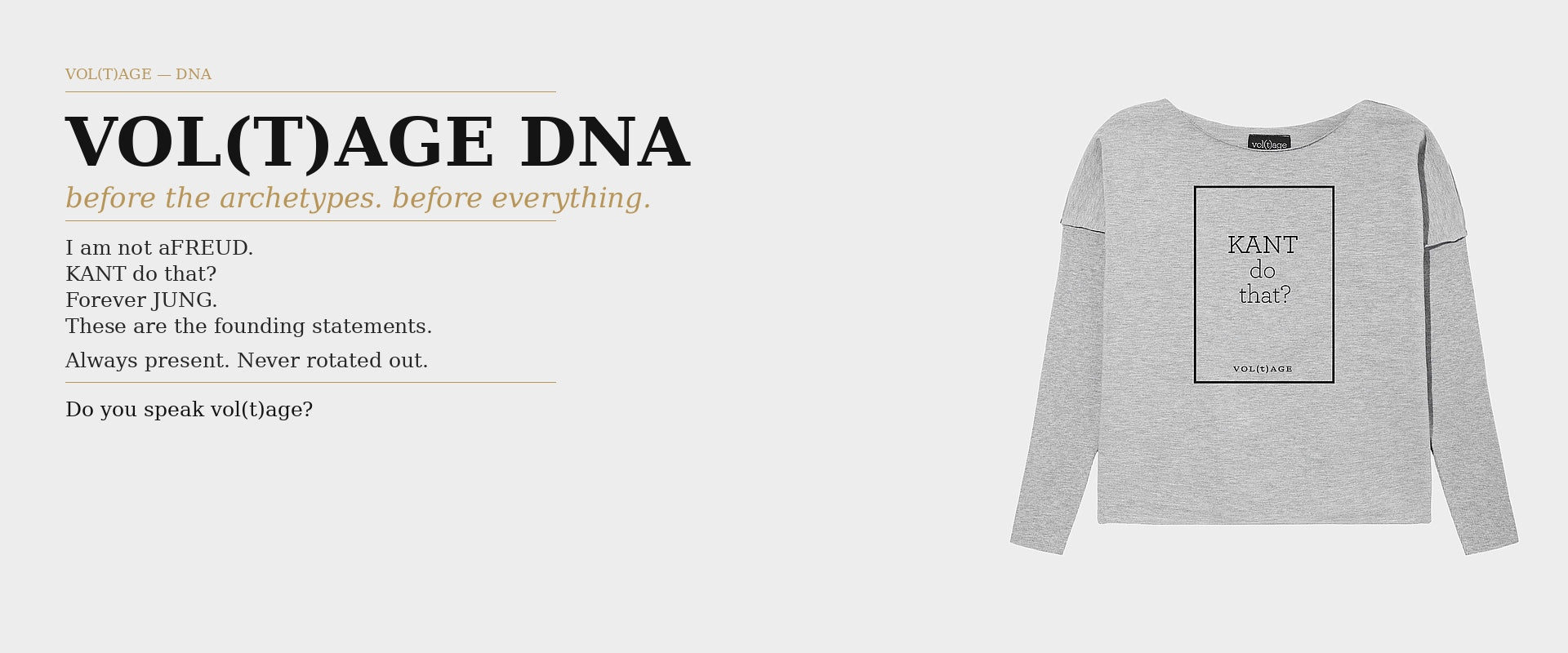 VOL(T)AGE DNA
