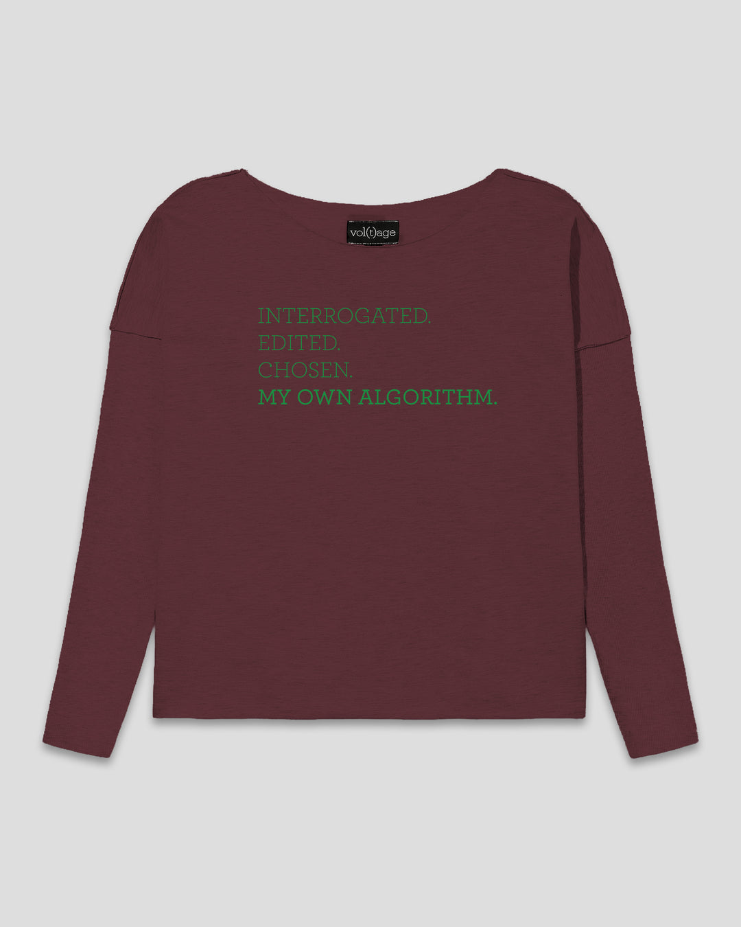 MY OWN ALGORITHM. Interrogated. Edited. Chosen. relaxed smart-shirt