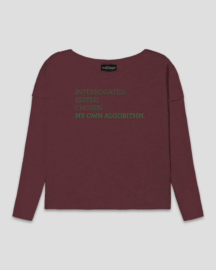 MY OWN ALGORITHM. Interrogated. Edited. Chosen. relaxed smart-shirt