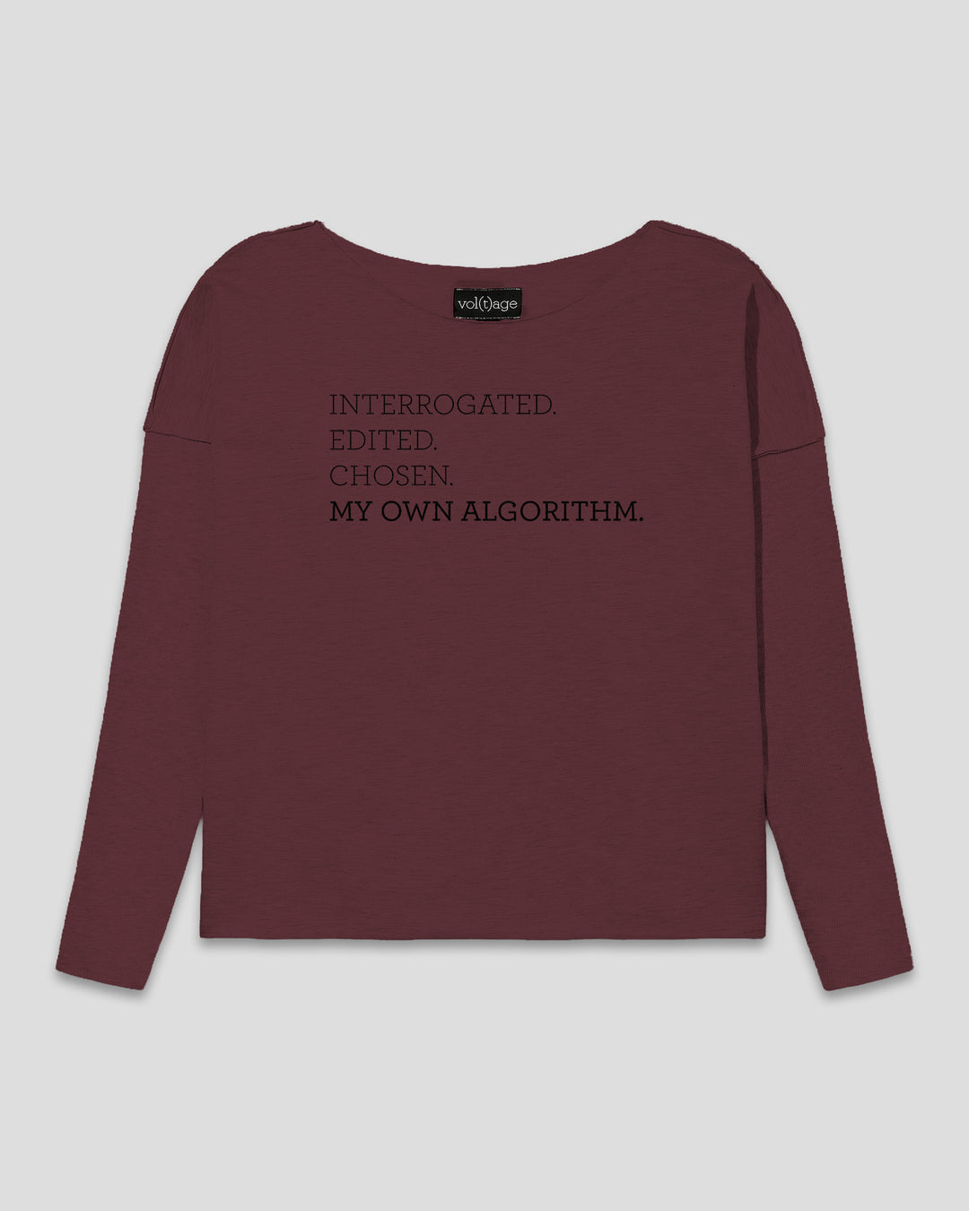 MY OWN ALGORITHM. Interrogated. Edited. Chosen. relaxed smart-shirt