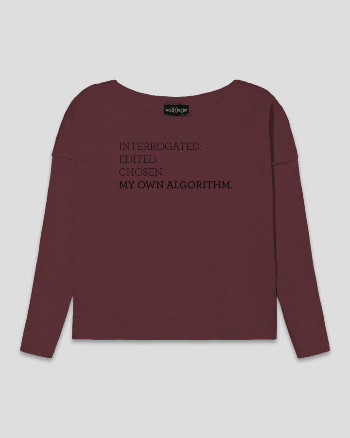 MY OWN ALGORITHM. Interrogated. Edited. Chosen. relaxed smart-shirt