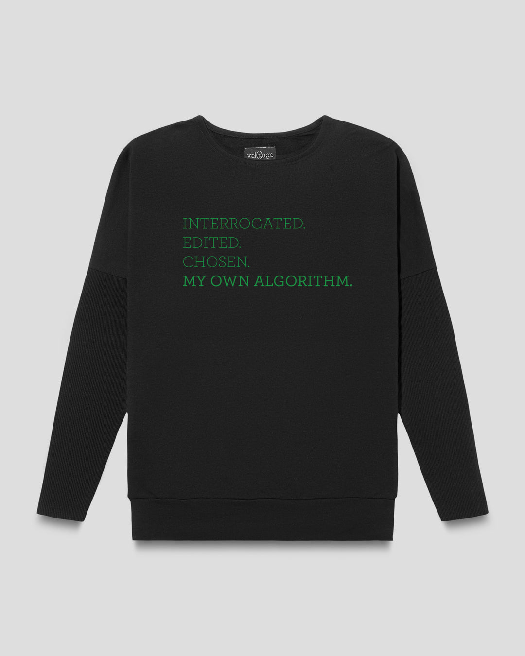 MY OWN ALGORITHM. Interrogated. Edited. Chosen. fitted smart-shirt