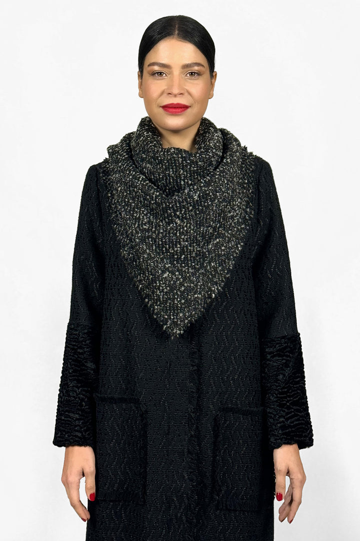 FEMININ/MASCULIN  bouclé v-neck