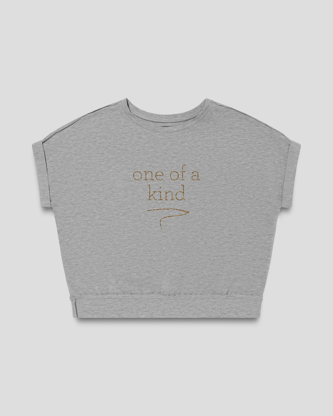 ONE OF A KIND. fitted smart-tee by vol(t)age with gold glitter lettering