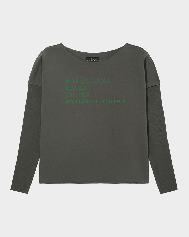 MY OWN ALGORITHM. Interrogated. Edited. Chosen. relaxed smart-shirt