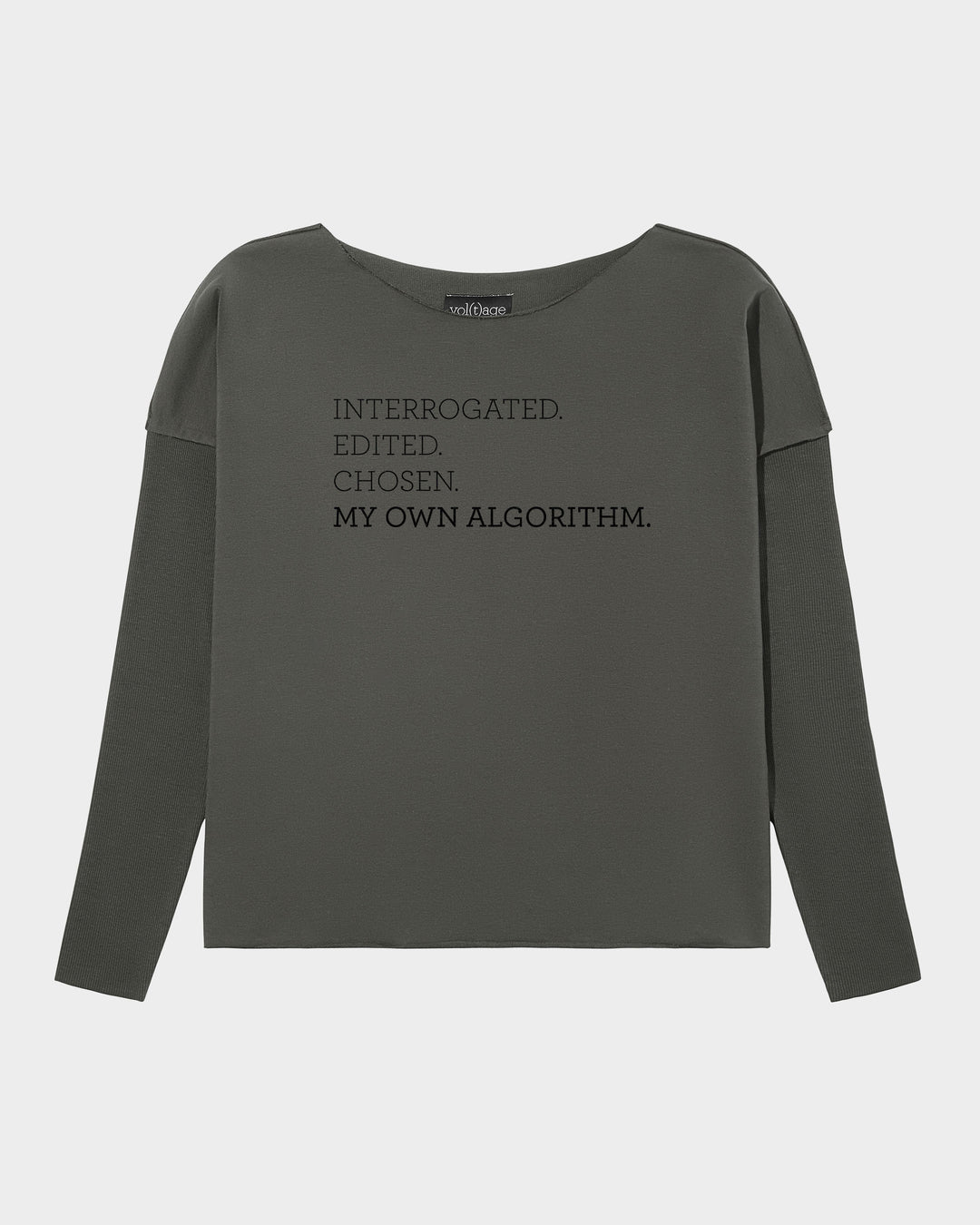 MY OWN ALGORITHM. Interrogated. Edited. Chosen. relaxed smart-shirt