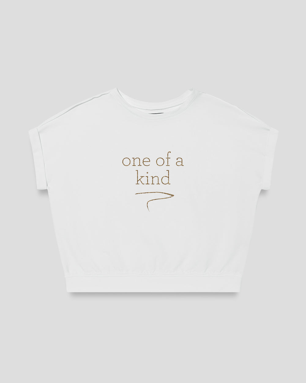 ONE OF A KIND. fitted smart-tee by vol(t)age with gold glitter lettering