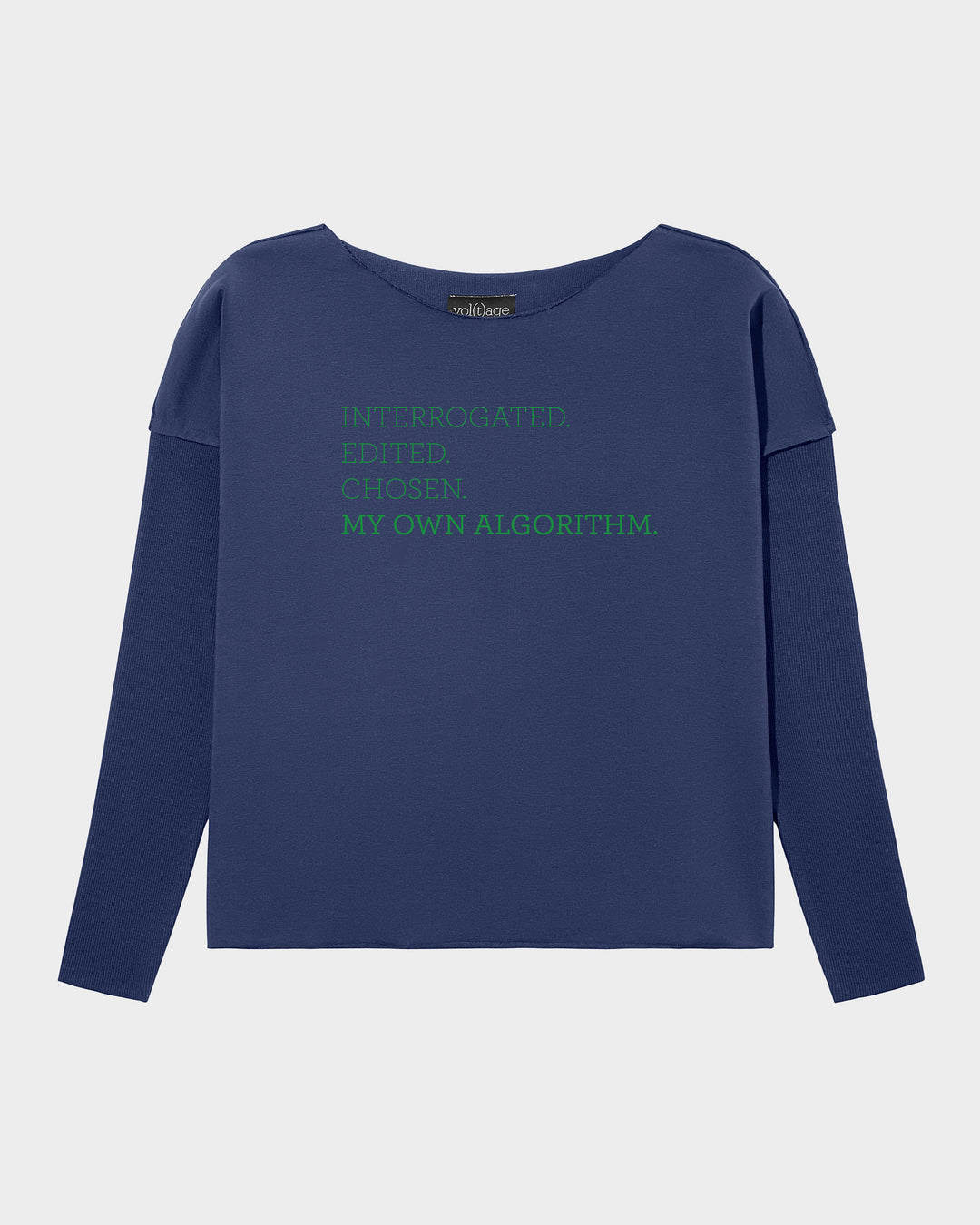 MY OWN ALGORITHM. Interrogated. Edited. Chosen. relaxed smart-shirt