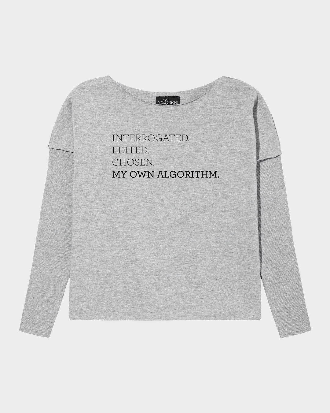 MY OWN ALGORITHM. Interrogated. Edited. Chosen. relaxed smart-shirt