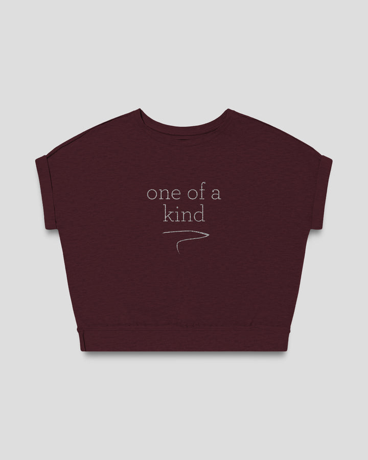 ONE OF A KIND. fitted smart-tee by vol(t)age with gold glitter lettering