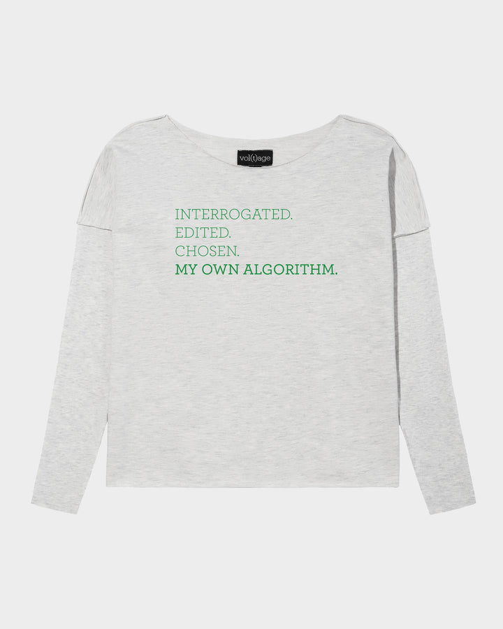 MY OWN ALGORITHM. Interrogated. Edited. Chosen. relaxed smart-shirt
