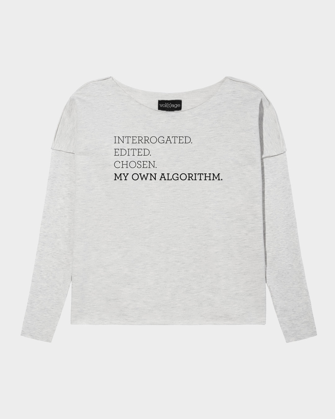 MY OWN ALGORITHM. Interrogated. Edited. Chosen. relaxed smart-shirt