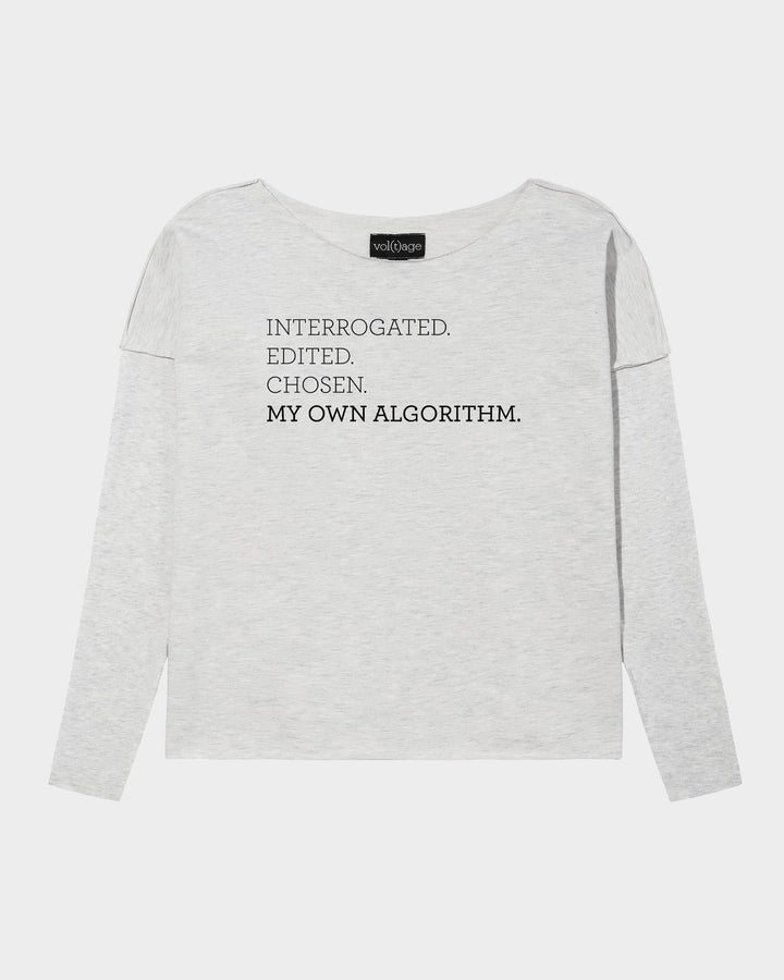 MY OWN ALGORITHM. Interrogated. Edited. Chosen. relaxed smart-shirt