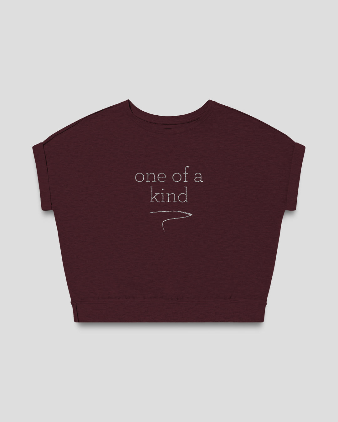 ONE OF A KIND. fitted smart-tee by vol(t)age with silver glitter lettering