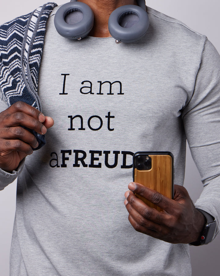 I AM NOT AFREUD boyfriend smart-shirt