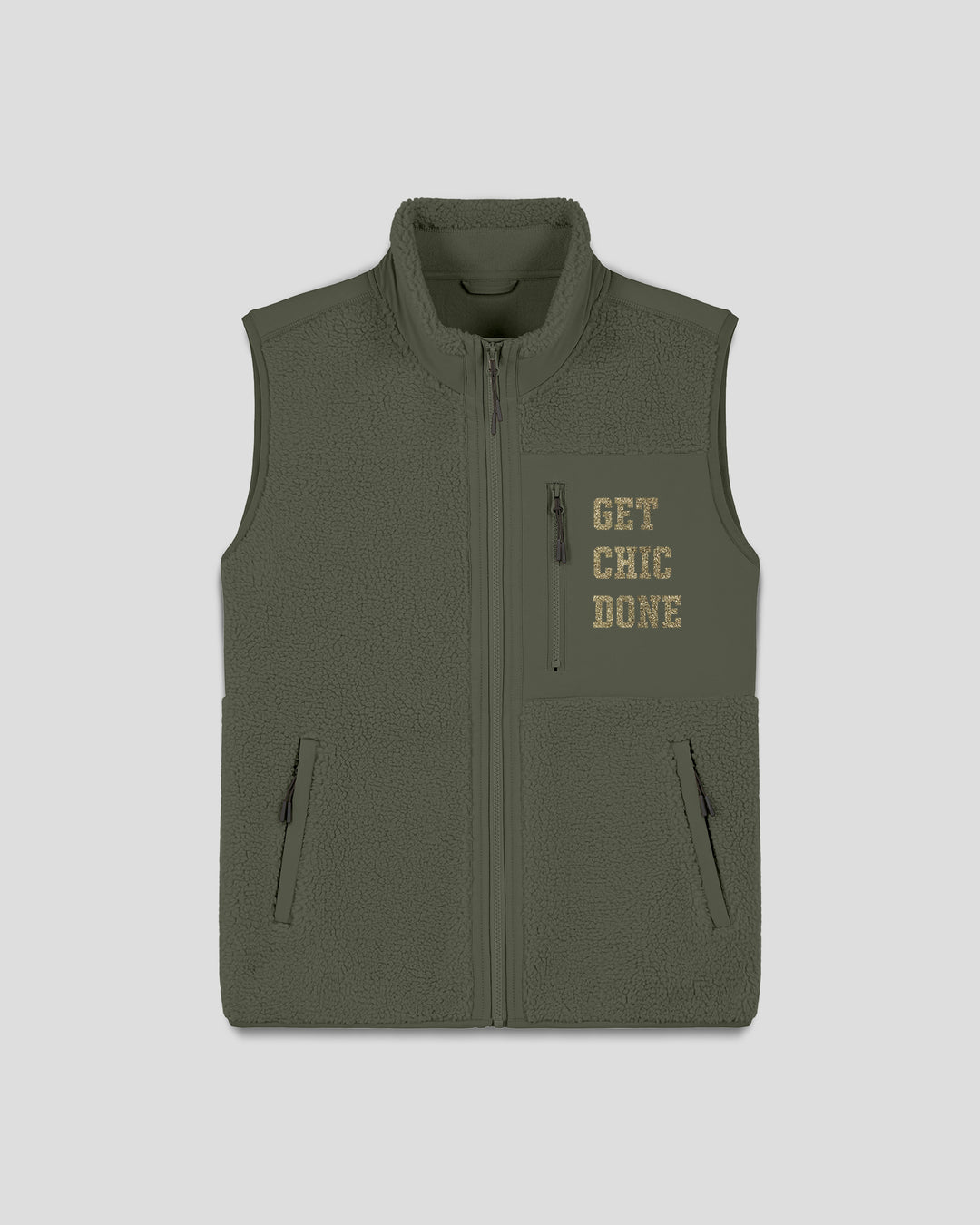 CHICOLOGIST | GET CHIC DONE fleece sherpa vest