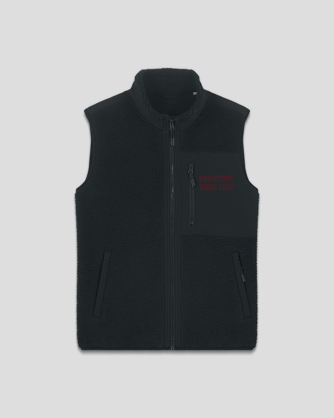PAWSONAL TRAINER | PAWSITIVE VIBES ONLY fleece sherpa vest